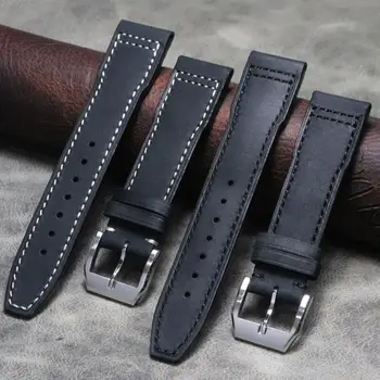 Noua curea de piele Negru 20 21 22 mm ceas bratara piele watchband accesorii omul ceas curea pentru IWC serie bratara 10