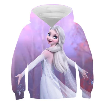 Noul Frozen Elsa Anna Băieți Fete Hanorac Haine De Iarnă Primăvară Maneca Lunga Bluze Copii Frozen Elsa Anna Glugă Topuri Haine 16