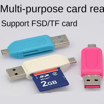 NOUL Micro USB si USB 2 in 1 OTG Card Reader High-speed USB2.0 Universal OTG TF/SD pentru Android Calculator Antete de Extensie 5
