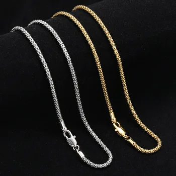 Nucleu de porumb lanț de cupru placat cu aur culoare-păstrarea lanțului de DIY colier bijuterii accesorii lanț perla en-gros