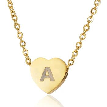 Nume Personalizate Cuvinte Scrisoare Inima Coliere Personalizate Bijuterii Din Aur De Culoare Lanț Colier Pentru Doi Bărbați Femei Iubitorii De Fete Baiat Cadou 3
