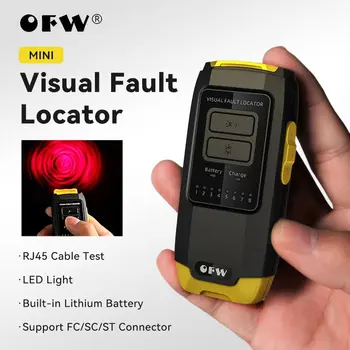 OFW Mini Visual fault Locator prin Fibra Optica, Tester de Cablu SC/FC/ST Conector RJ45 Cablu de Testare Optică Laser Roșu VFL 3