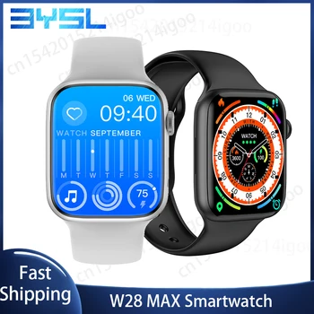 Original IWO W28 Max Smartwatch Bărbați Ecran de 2 inch Bluetooth Apel Încărcător Wireless NFC Seria 8 Ceas Inteligent PK W57 W27 Pro 7