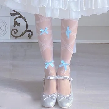 Original lolita ciorapi șosete visul bowknot panglică șosete până la genunchi șosete lolita 15