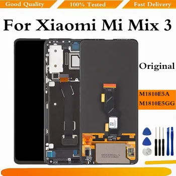 Original Pentru Xiaomi se Amestecă 3 Display LCD Touch Screen Digitizer Asamblare Pentru MI se AMESTECĂ 3 LCD Piese de schimb Cu Cadru