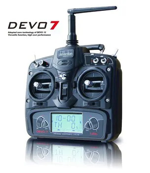 Original RC drone Walkera Control de la Distanță Devo 7 DEVO7 transmițător 7 Canal DSSS 2.4 G Emițător + Receptor RX701 10
