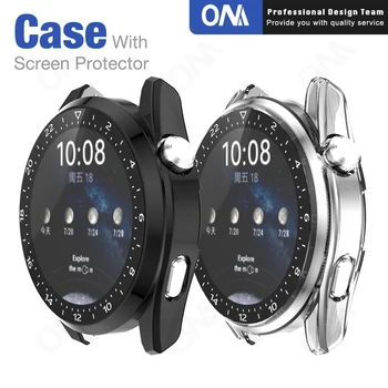 PC Caz de Protecție + Ecran Protector pentru Huawei Watch 3 / 3 Pro 46MM 48MM se Acoperă cu sticlă Călită Smartwatch Shell Cu Scară 7