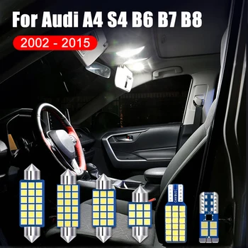 Pentru Audi A4 S4 RS4 B6 B7 B8 Sedan Avant 12V LED-uri Auto Cupola de Lumini de Lectură torpedou, Portbagaj Lămpi de Oglindă de Înmatriculare Becuri 15