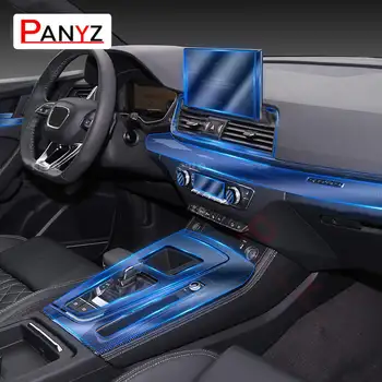 Pentru Audi Q5 Sportback 2021-2022 Auto Interior consola centrala Transparent TPU film Protector Anti-scratc Reparații volan pe Stânga 8