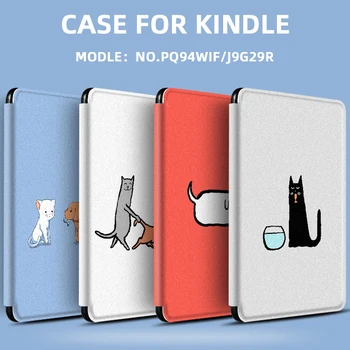 Pentru Cazul Amazon Kindle Paperwhite 4 2018 Caz Pisoi si Catei Drăguț Cupluri Acoperire pentru Etui Kindle Paperwhite 2018 Caz 14