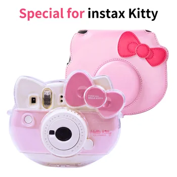 Pentru Fujifilm Instax mini kitty din Piele PU Caz Smartphone Instant Protector Husă Geanta Cu Curea de Umăr pentru hello kitty 2