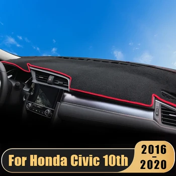 Pentru Honda Civic al 10-lea 2016-2019 2020 tabloul de Bord Masina Acoperi Umbra Soare Evita Lumina Mat Panoului de Covoare Interior Accesorii 1