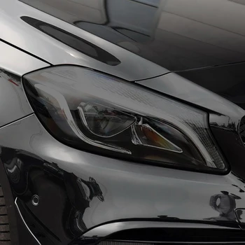 Pentru Mercedes Benz a Class W176 A45 AMG Masina faruri folie de protectie Fum negru ton înfășurat vinil transparent TPU autocolant piese 15