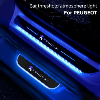 Pentru Peugeot 208 308 2008 3008 5008 108 RCZ 4008 207 407 LED-uri Auto Pedala de bun venit Pragului de Ușă Calea Auto Lumina Multicolor ușă de Lumină 5