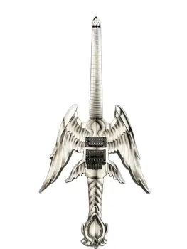 Personalizat sabie de argint în formă de aripă de sabia Îngerului sabie cu 6 corzi chitara electrica de transport gratuit 9