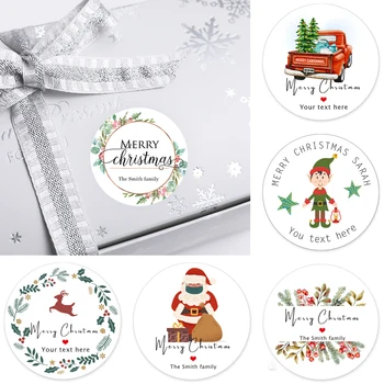 Personalizate de Crăciun Autocolante Personalizate de Crăciun Autocolant Drăguț Animale Copaci Decor Autocolante DIY de Crăciun Cadou Folie de Etichete 3