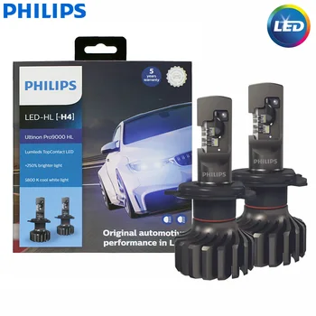 Philips Ultinon Pro9000 LED H4 Far de Masina 5800K Alb Rece +250% Luminoase cu Lumileds LED Lampi Auto 18W 11342U90CWX2, 2 buc