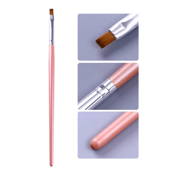 Pictura Pensula UV Gel Remover Pen Roz Praf Mâner Curat Marginea Unghiilor Cuticula Cleaner Unghii Instrument 15
