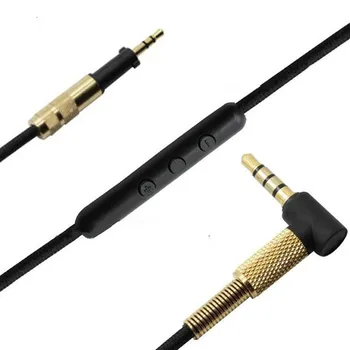 Placat cu aur de Înlocuire Cablu Audio Stereo de Muzică Fir prelungitor pentru AKG K450 K451 K452 K480 K490 K495 Q460 Căști 10