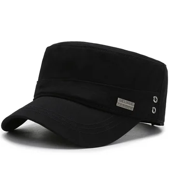 Plat Bumbac Pălărie De Top De Moda Unisex Stil Militar Capac Plat Epocă Șapcă De Baseball Sport Palarie De Soare Pentru Barbati Vintage Capac 5