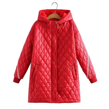 Plus Dimensiune XL-4XL Femei Roșu Negru Paltoane Supradimensionate O linie de Îmbrăcăminte exterioară cu Buzunare