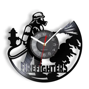 Pompierii De La Locul De Muncă De Protecție Împotriva Incendiilor De Salvare Design Modern Ceas De Perete Pentru Departamentul De Control Al Pompier Tăcut Cuprins Ceas Decor 11