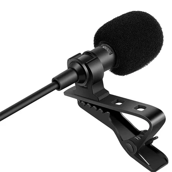 Portabil 3.5 mm Mini Microfon Pentru Telefon, PC, Laptop Lavaliera Rever Clip-on USB Microfon Audio de Studio cu Condensator de Tip C Microfon 1