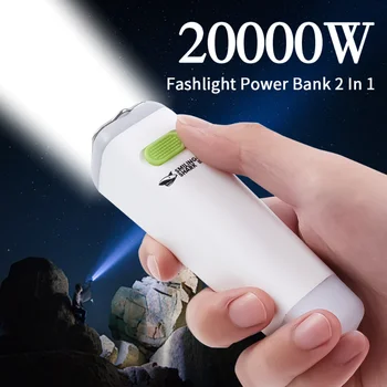 Portabil Mini Înaltă Lumină Lanterna Power Bank 2 In 1 rezistent la apa Ultra Bright Lanterna USB Reîncărcabilă Lampă de Puternic Lanterna 10