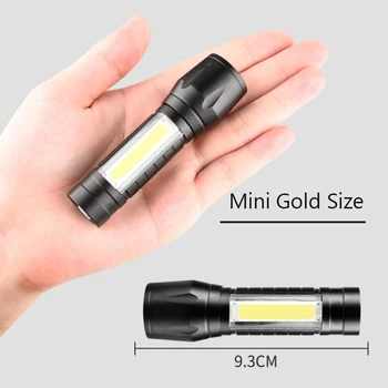 Portabil USB Reîncărcabilă Lanterna LED-uri XPE Built-In BatteryTactical Lanterna Lanterne 3Modes Lumina de Lucru Urgență Lanterna 1