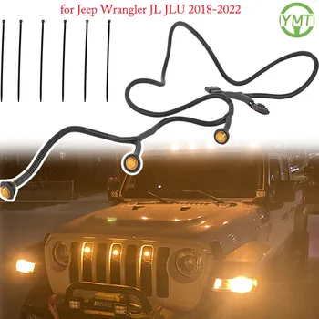 Pre-Runner Stil de CONDUS Grila Kit de Lumină în condiții de Siguranță și Practic Auxiliare Lumini pentru Jeep Wrangler JL JLU 2018-2022 ，2-4 Usa 7