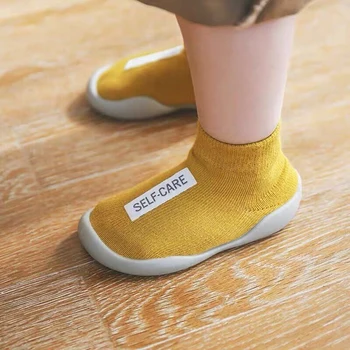 Primul Copil De Pantofi Unisex Copilul Walker Fete Baieti Copii Din Cauciuc Moale, Talpa De Podea Pantofi Tricot Papuceii Anti-Alunecare 1
