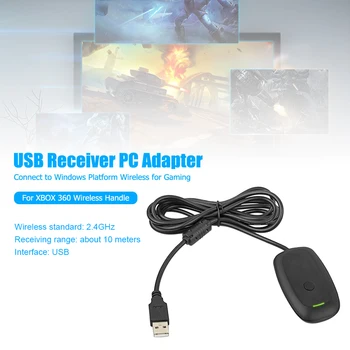 Profesionale Receptor USB Suporta Windows XP/Vista Sistem Wireless Gamepad Receptor USB pentru Xbox 360 Wireless Mâner 15