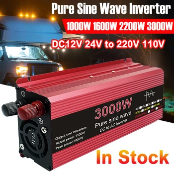 Pure Sine Wave Inverter DC 12V 24V La 220V 110V Tensiune 1000W 1600W 2200W 3000W Transformator Convertor de Energie Solară Auto Invertor 7