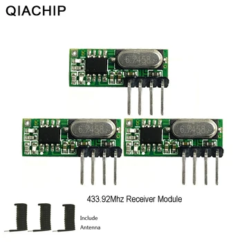 QIACHIP 3pcs 433 mhz RF Receptor Superheterodină UHF CERE 433Mhz la Distanță Modulul de Comandă Kit-ul de Dimensiuni Mici Redus de Energie Pentru Arduino Uno 3