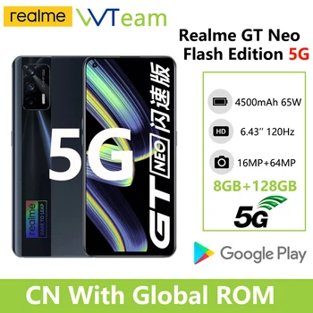 Realme GT NEO Flash Ediție Smartphone 5G MTK Dimensity 1200 6.43