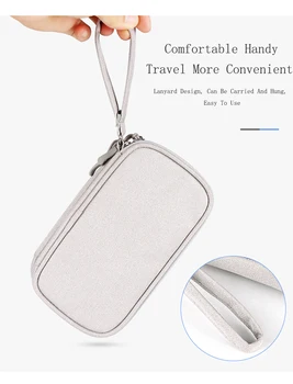 Rezistent La Apa Travel Bag Cablul Digital Husă De Depozitare De 2-Strat Electronic Accesorii Sac De Depozitare Travel Organizer Organizator De Cablu 1