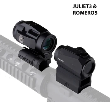 ROMERO5 & JULIET3 3X Red Dot Sight Kit Combo Tactice de Aplicare Pușcă de Vânătoare 3 Culori se potrivesc Picatinny Dotari 5