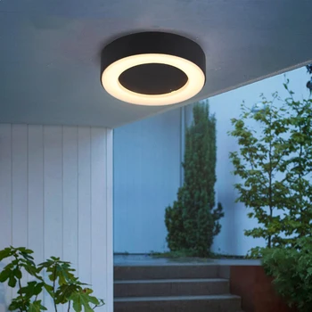 Rotund / Oval CONDUS de Umiditate Dovada Plafon Lampa IP65 rezistent la apa de Baie în aer liber, Grădină, Curte Lampă, 12W/18W Moderne Lampă de Perete de Lumină