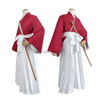 Rurouni Kenshin Costum Cosplay Anime Bărbați și Femei Cosplay Senior Kendo, Kimono-ul de Moda Costum Set Complet de Haina Sacou Fusta 1