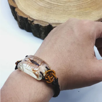 Scorpion Om brățară accesorii Real galben și negru scorpioni de înaltă calitate bijuterii cadou Special brățări pe mână