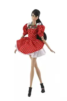 Scurt Rochie de Balet Roșii cu Buline Rochii Pentru Papusa Barbie Haine de Printesa Rochie de Petrecere Costume 1/6 BJD Păpuși Accesorii Copil Jucării 2