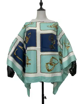 Scurtă Nou Tipărite de Vară Kimono de Mătase Katan Bluza Pentru Femei европейская одежда Boem Arabia arabe Batwing Maneca Bluza 11