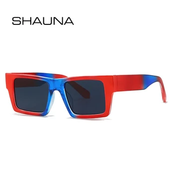 SHAUNA Retro Pătrat Colorat ochelari de Soare Femei de Moda Trend Rosu Verde Ochelari de Oameni Nuante UV400 Ochelari de Soare 11