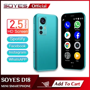 SOYES Standard Oficial D18 Mini Smartphone 1GB RAM 8GB ROM Camera Dublă Dual SIM 1000mAh 3G WCDMA 2.5 Inch Telefon Mobil Mic