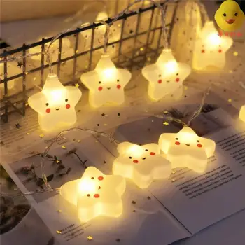 Stele drăguț Șir de Lumini 10 LED-uri Zână Iluminat Desene animate Decorative String Lumini LED Bucătărie Șir de Lămpi de Noapte Lumină Lumina Camera