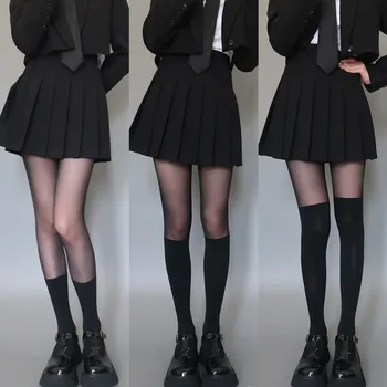 Stil japonez JK Dresuri Lenjerie intima Ciorapi Sexy Femei Dresuri Ciorapi Peste Genunchi cu Dungi Mozaic Coapsa Inalta Ciorapi Ciorapi