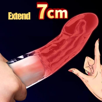 Strălucitoare Penis Sleeve/Inele Pentru Bărbați Inel De Penis De La Centura De Castitate/Cușcă Cockring Jucarii Sexuale Lenjerie De Pat Duza Reutilizabile Prezervative