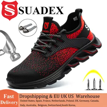 SUADEX Siguranță Pantofi Bărbați Femei Steel Toe Boots Indestructibil Pantofi de Lucru Ușor Respirabil Composite Toe Bărbați EUR Dimensiune 37-48 8