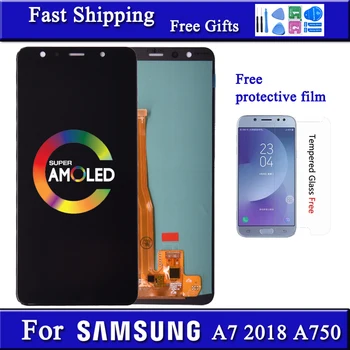 Super Amoled Pentru Samsung Galaxy A7 2018 A750 SM-A750F LCD Display cu Touch Screen Digitizer Înlocuirea Ansamblului Parte 12