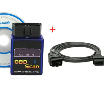 Super Bluetooth ELM327 V2.1 OBD Scanner Instrument de Diagnosticare Auto Tester si 1,5 M OBD1 OBD2 16Pin de sex Masculin La Feminin Masina Cablu de Extensie